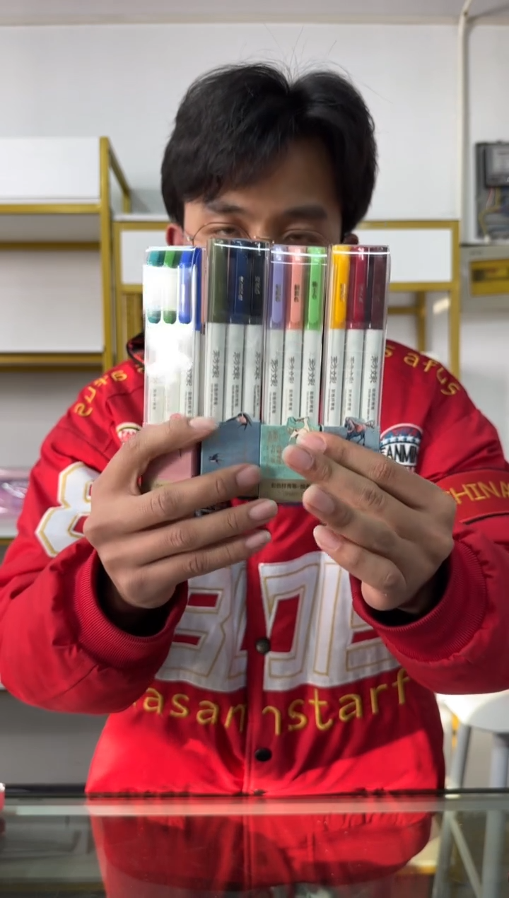 得力DF506-4东方文彩彩色纤秀笔混 3支装 /盒 *4盒