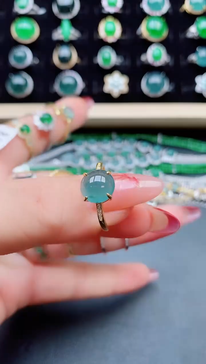 【闪购商品】翡翠戒指银S925镶嵌32131