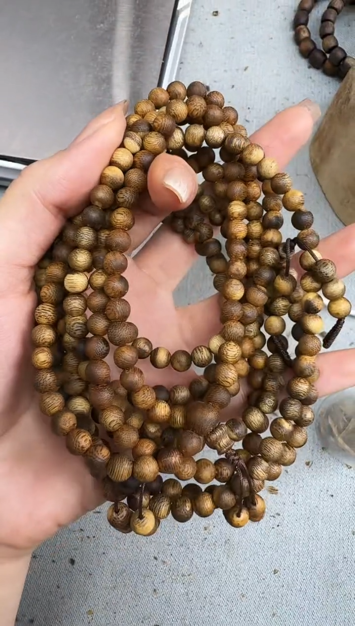 沉香手串0611白棋圆珠多圈多样性发一