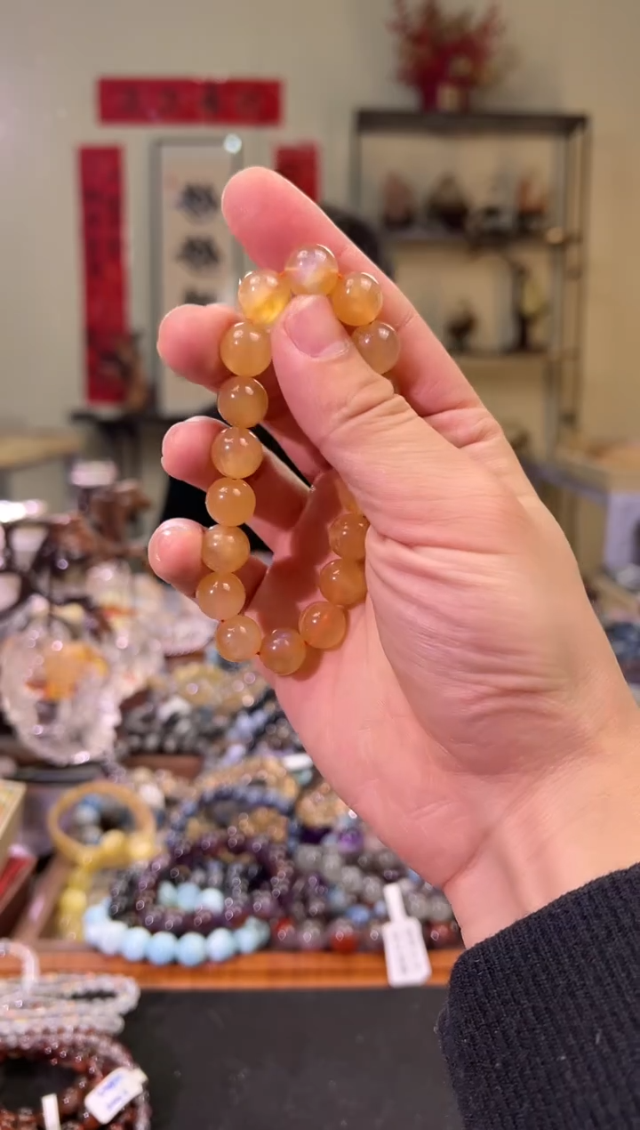 【闪购商品】月光石手串未镶嵌11+mm橙月光（多样性发其一）