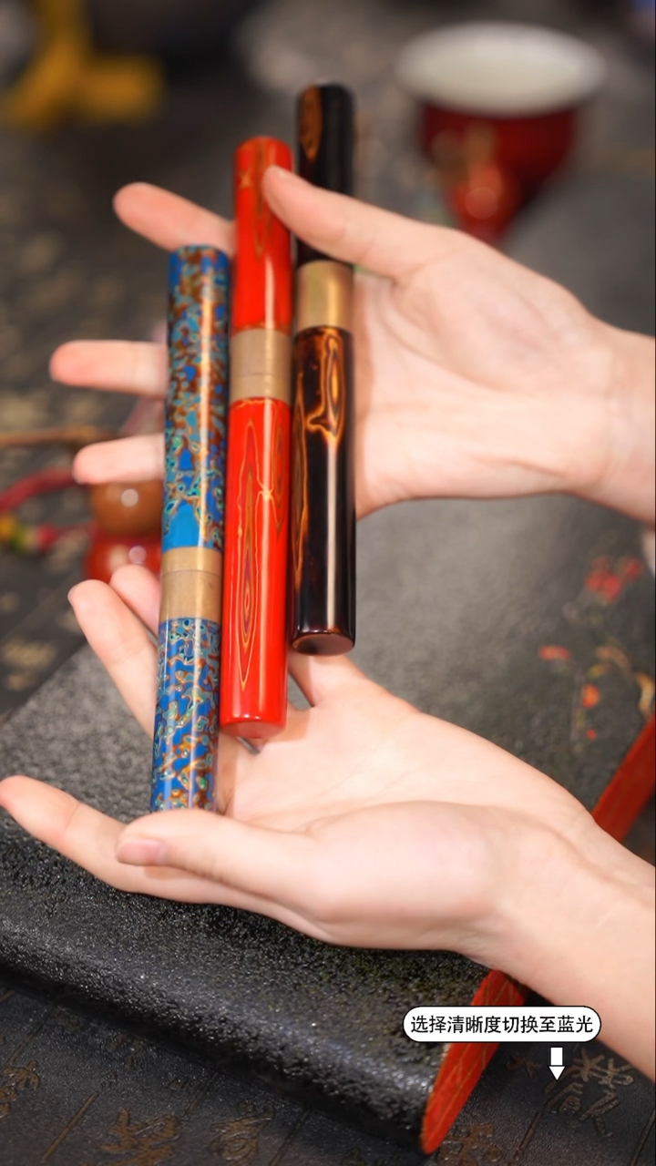 【闪购商品】沈绍安非遗漆器 犀皮磨显大漆茶刀