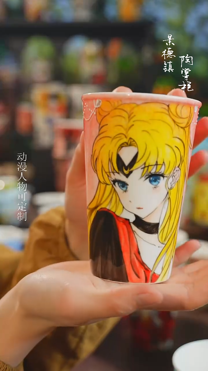 景德镇高温釉下彩原创手绘陶瓷