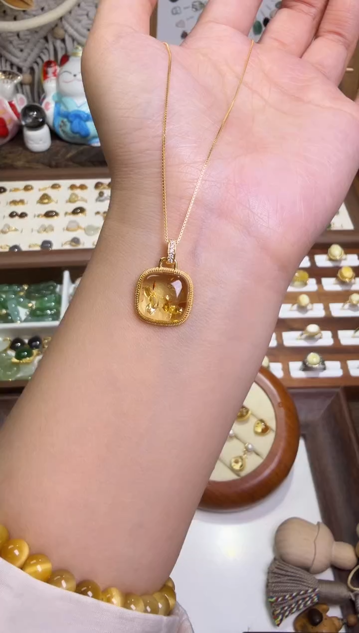 水晶摆件未镶嵌项链