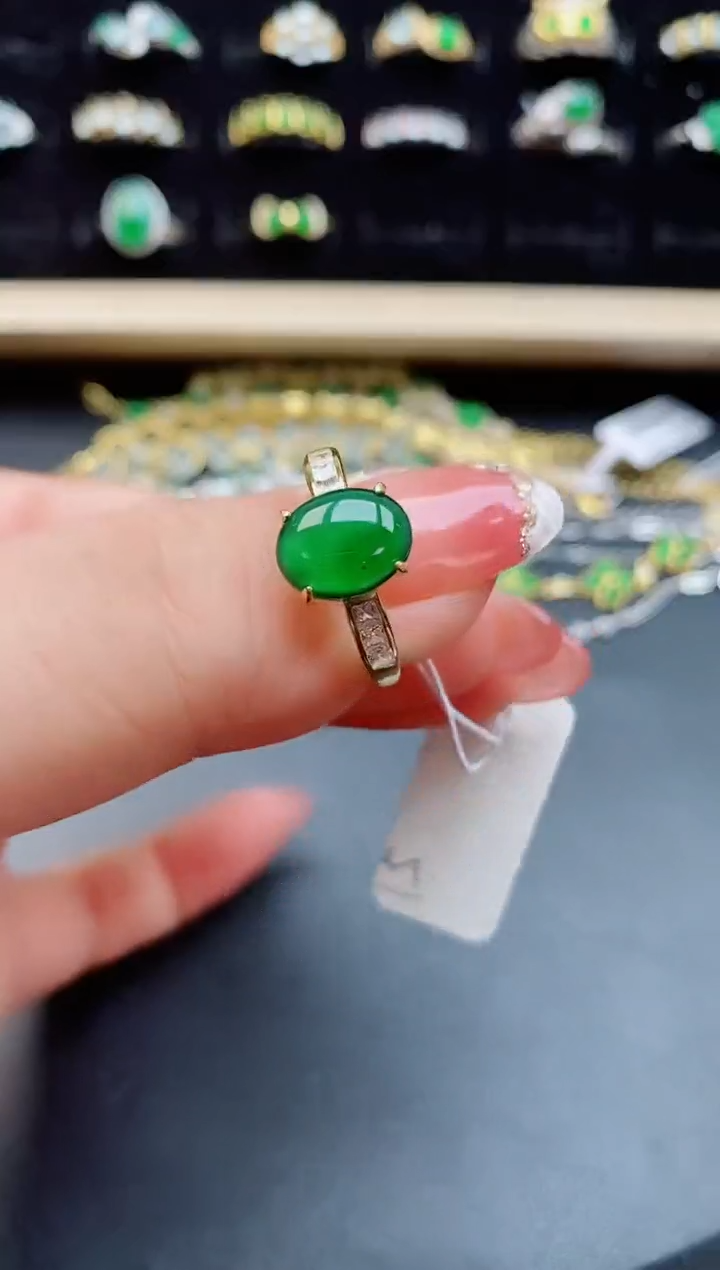 【闪购商品】翡翠戒指银S925镶嵌85080550