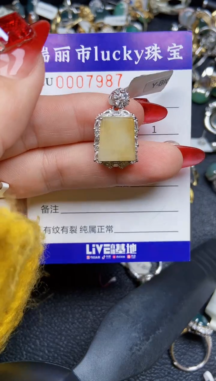 【闪购商品】翡翠颈饰银S925镶嵌7987