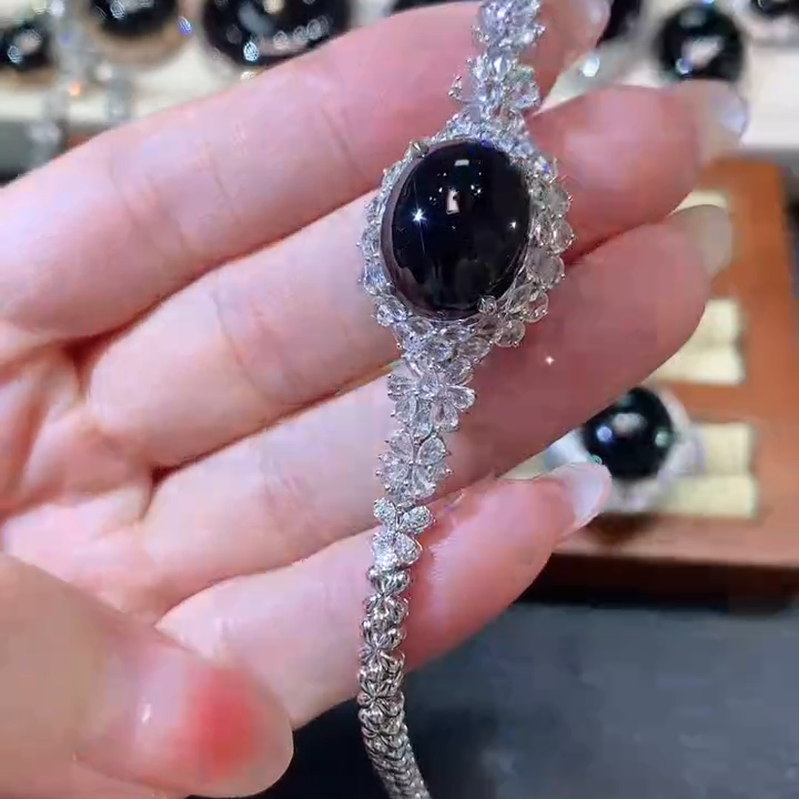 翡翠手链18K金镶嵌C95 总46800 订金23400 补23400