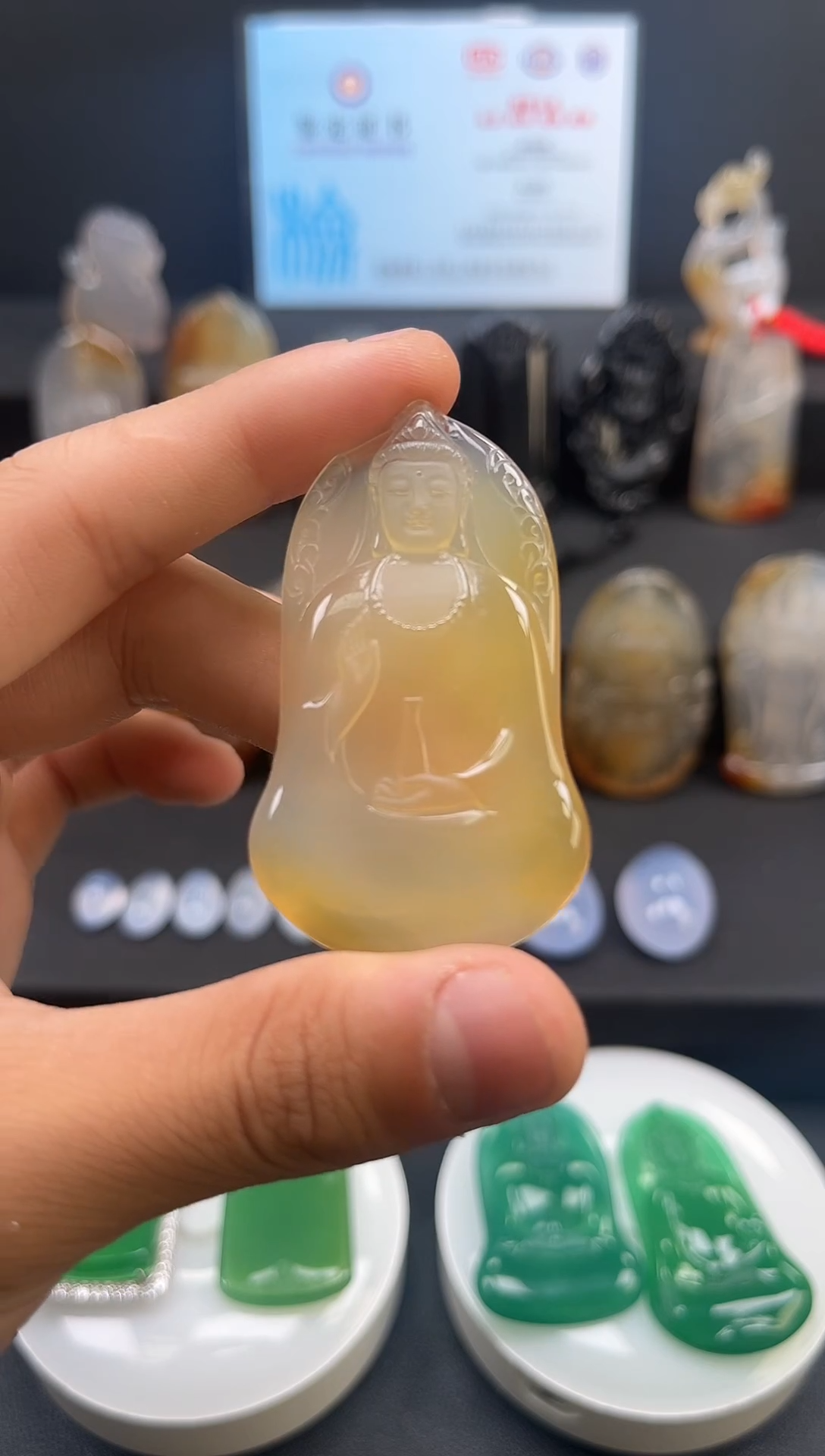 未镶嵌颈饰玛瑙/玉髓天然珠宝 一物一证