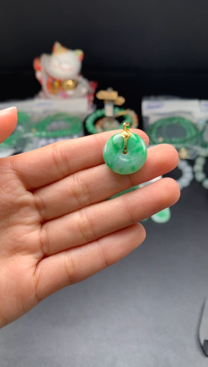 未镶嵌挂件翡翠喵*懒1卡5.0x8.7