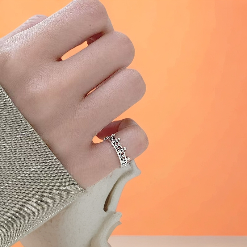 925银戒指 925银戒指时尚女气质百搭招财手工活口戒指精致饰品