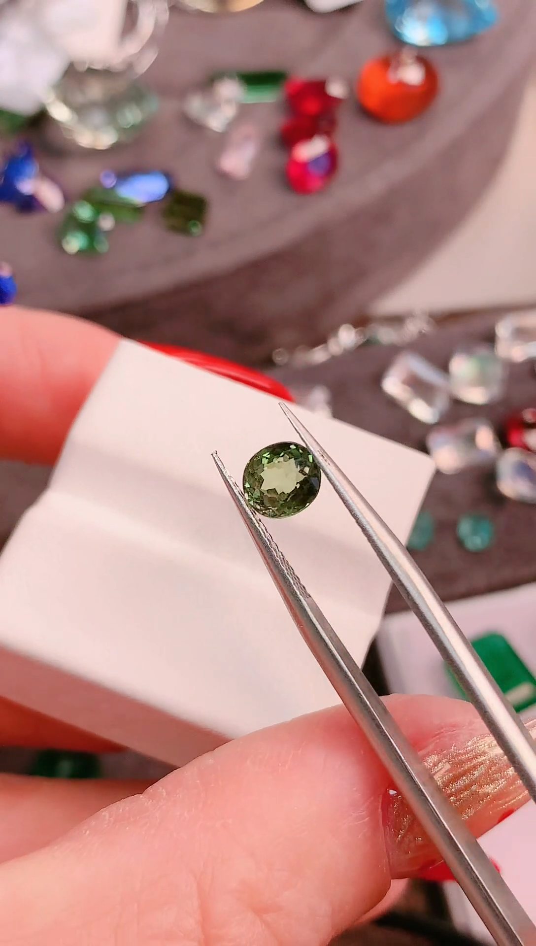 未镶嵌珠宝半成品绿色碧玺1.08ct