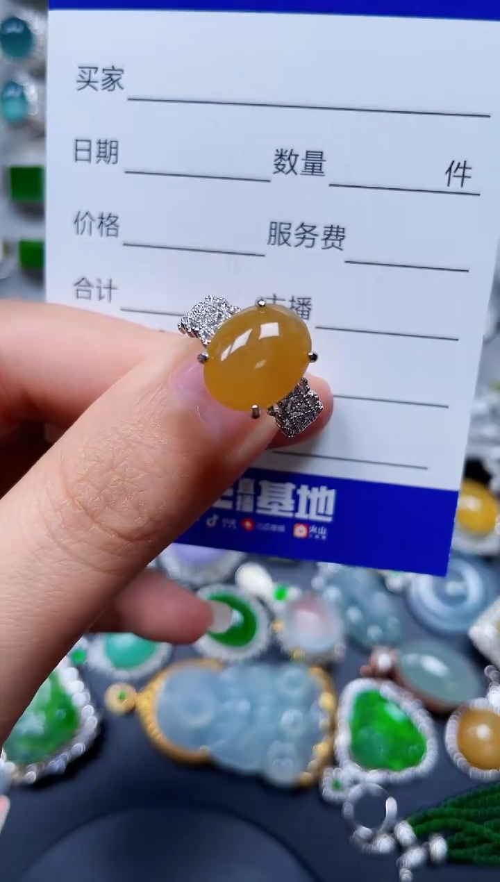 【闪购商品】翡翠戒指银S925镶嵌0220