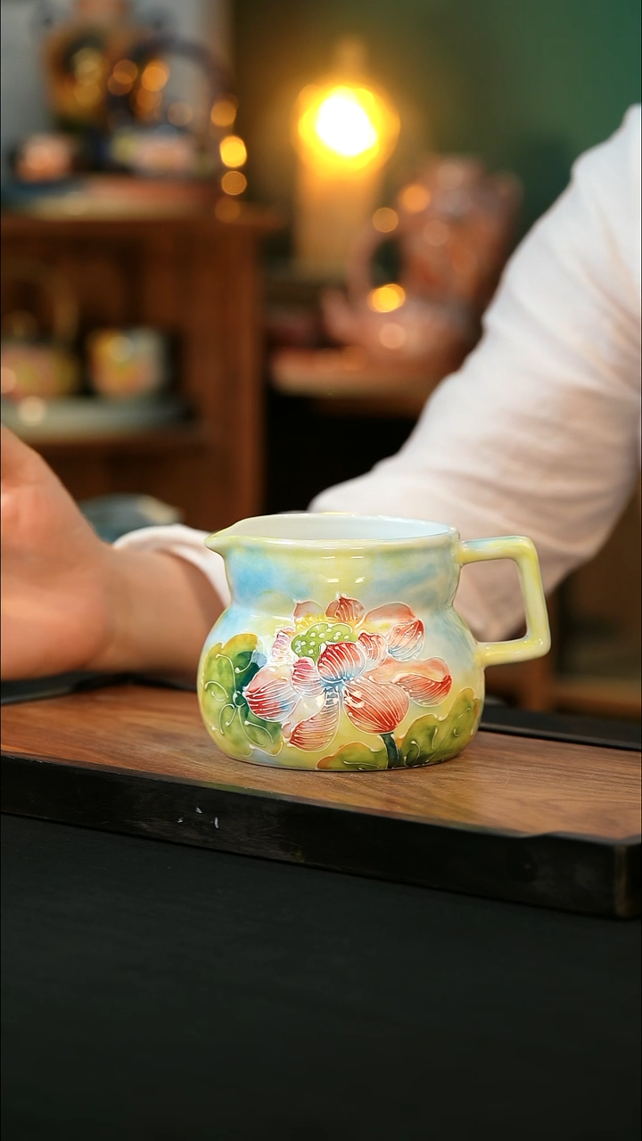 杯手绘心瓷陶瓷浮力