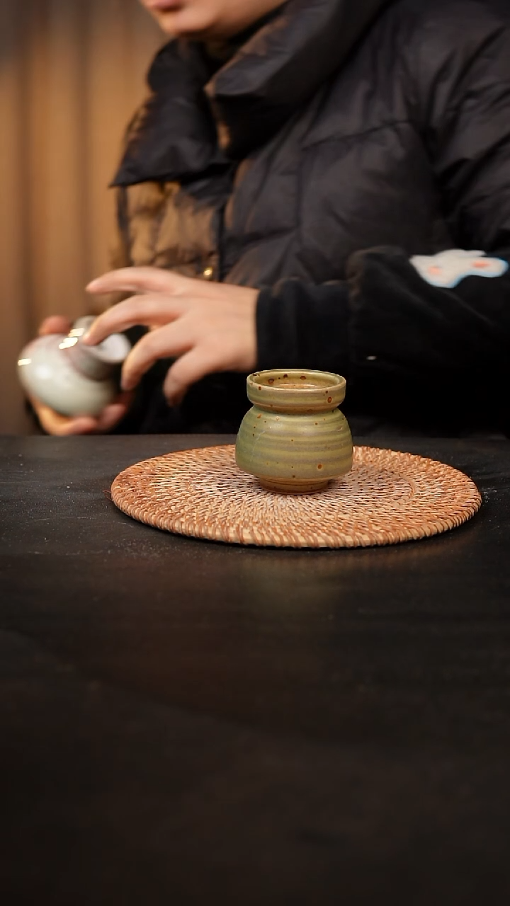 【闪购商品】瓷片 泥泥手工花盆口4高6