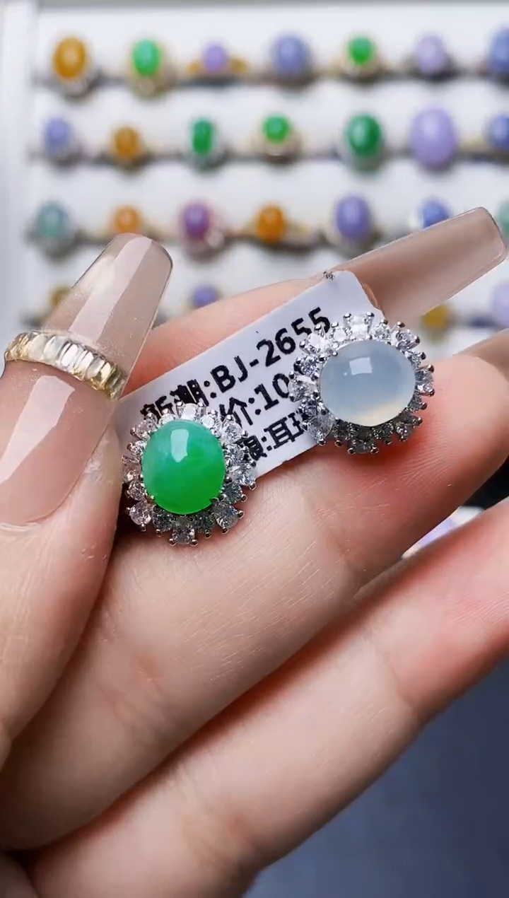 银S925镶嵌戒指翡翠1403