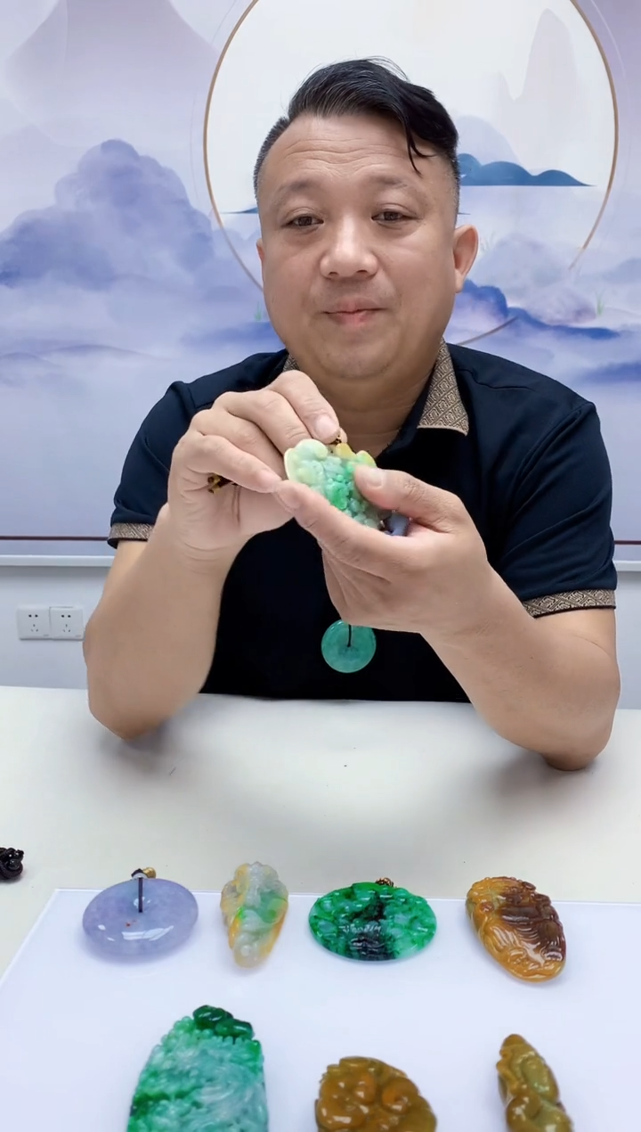 定制翡翠未镶嵌4969jw-毛货挂件