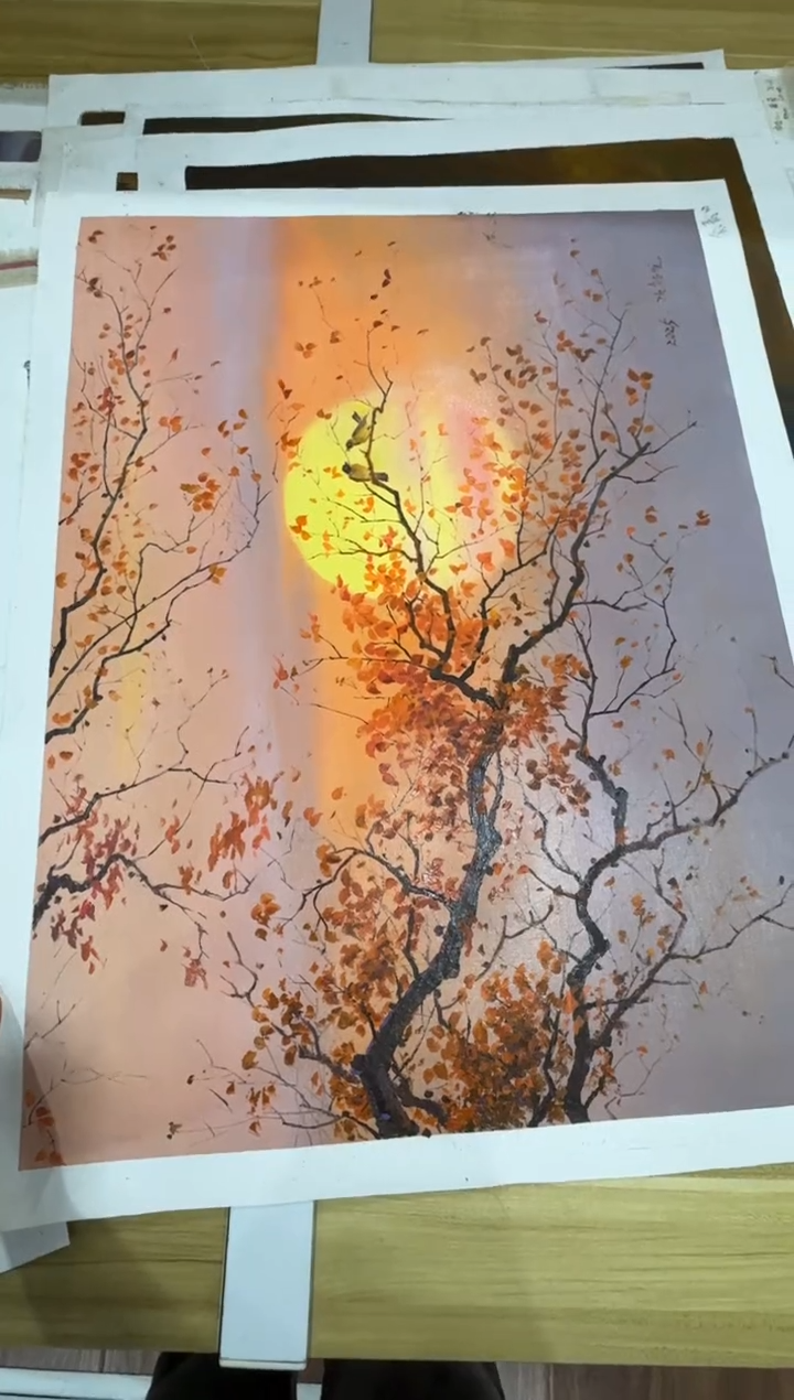 油画【新品特价】朝鲜画家原创手绘油画作品
