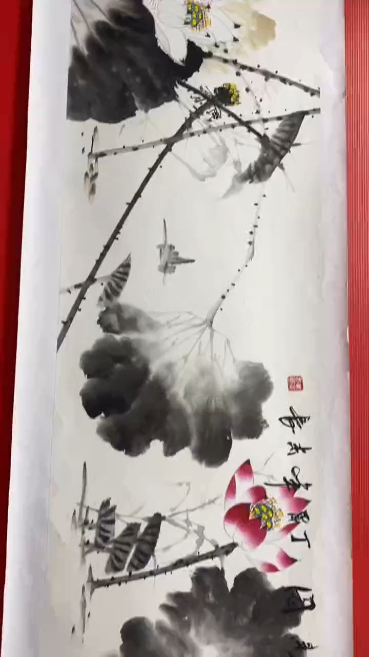 【闪购商品】国画荷花图-李志长书画