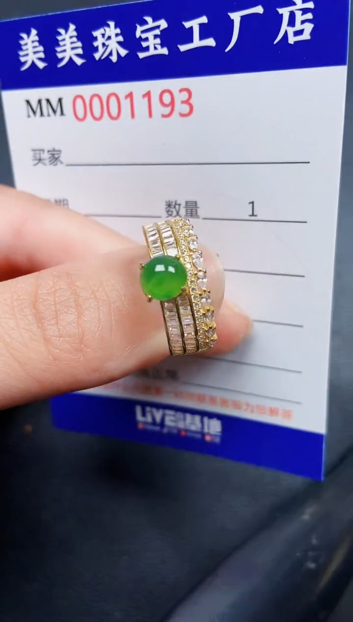 翡翠银S925镶嵌颈饰1193