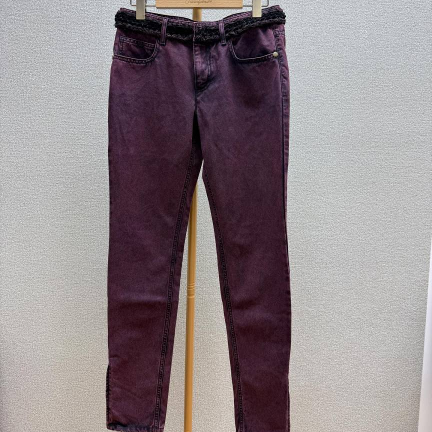99新 Chanel/香奈儿 紫红牛仔裤 38 15363593