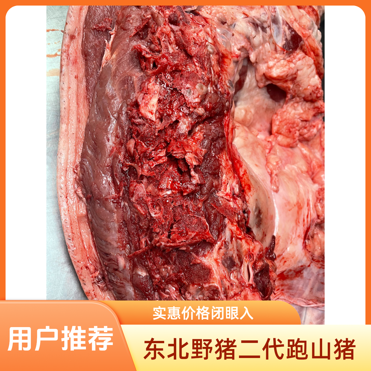东北野猪二代跑山猪散养两年以上（正规屠宰已检疫）顺丰包邮