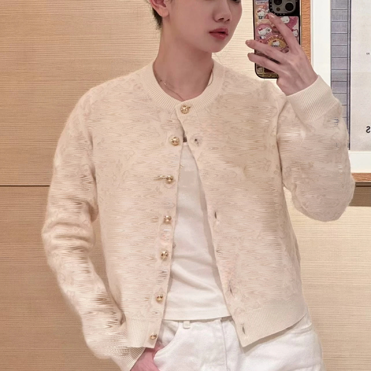 「长芯」南油25早秋慵懒百搭显瘦针织开衫外套YZ25W11054