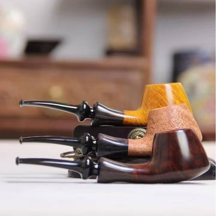 史丹威同款光面/喷砂中号火山石楠木烟斗3mm（具体颜色见直播间）