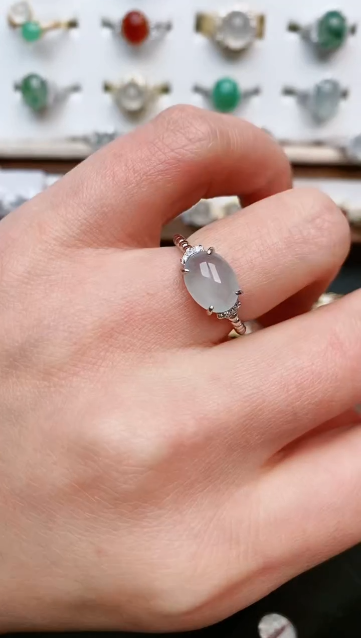 【闪购商品】翡翠戒指银S925镶嵌....