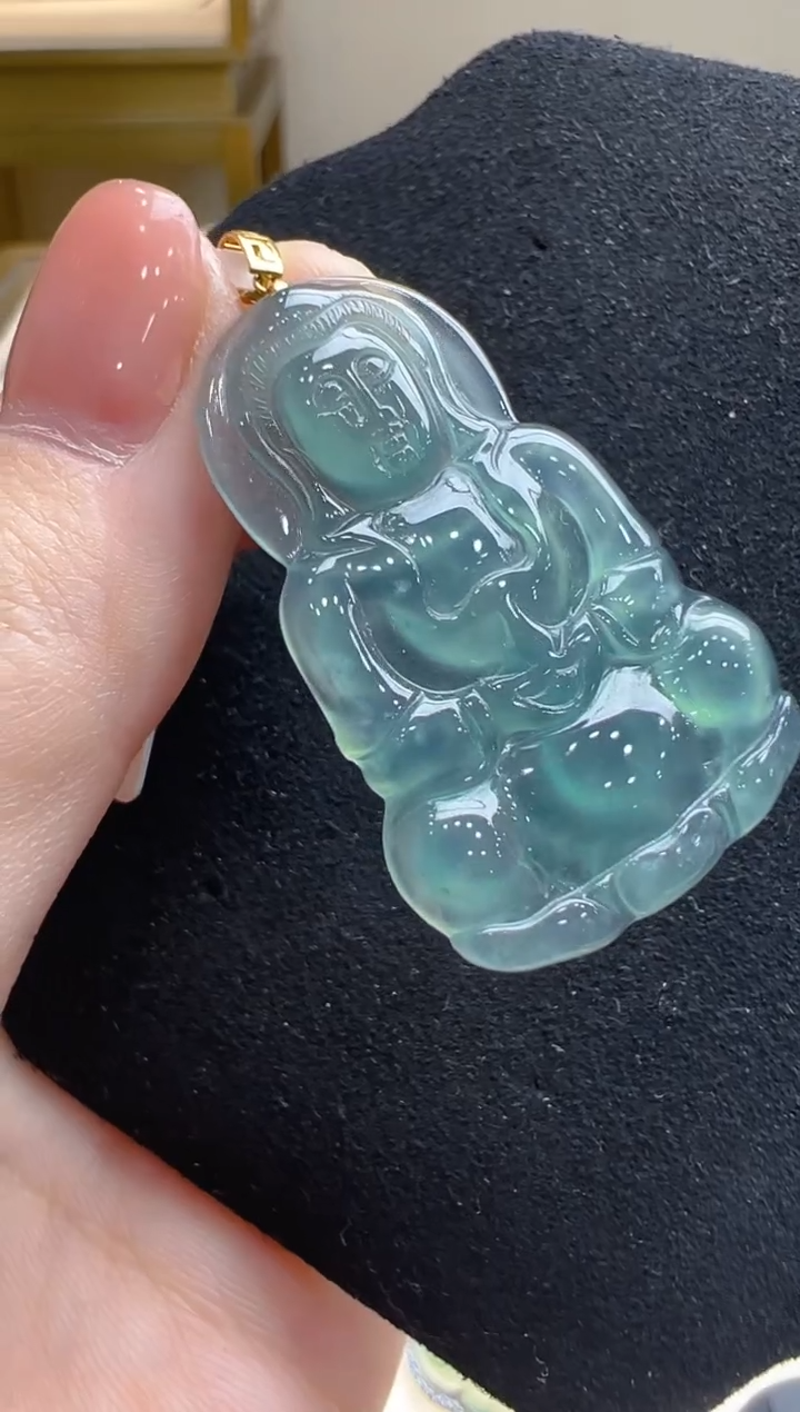 【闪购商品】翡翠吊坠(不含链)18K金镶嵌多样性发货拍一发一