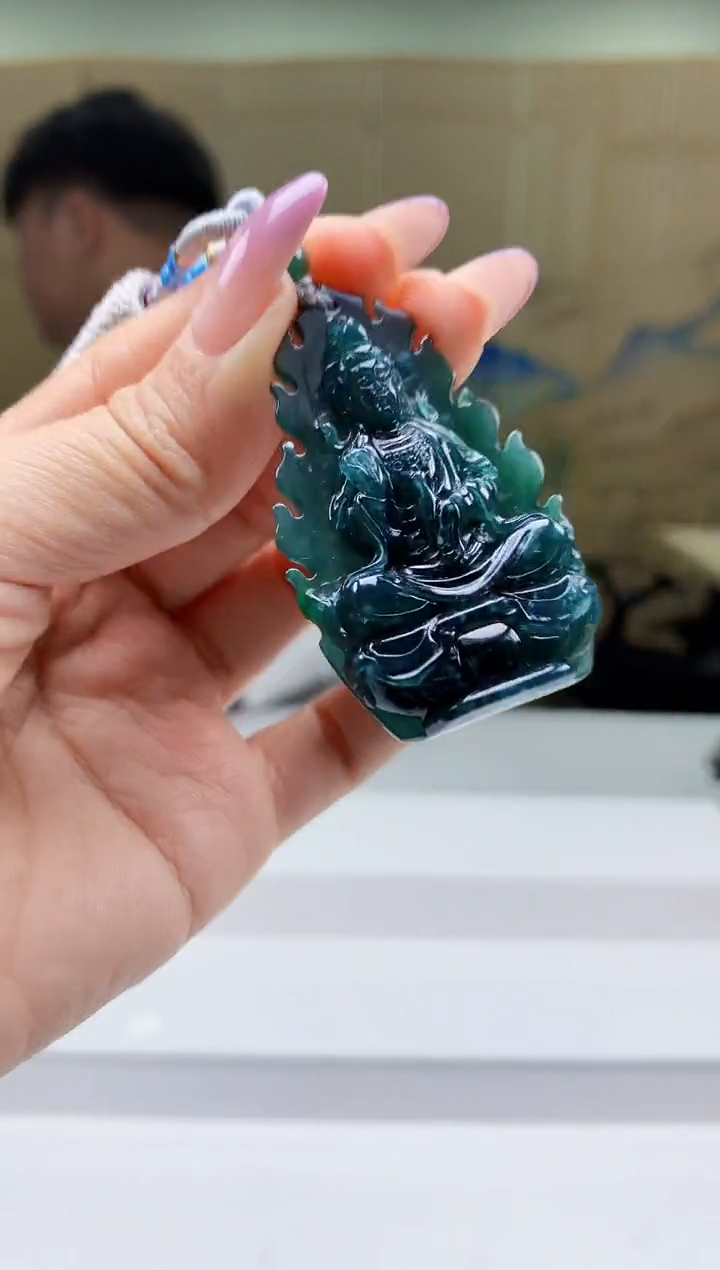 【闪购商品】定制翡翠未镶嵌5060ty-毛货挂件51