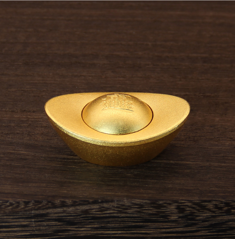 《金色转转元宝》仿真元宝转转手把件解压元宝旋转元宝手把件