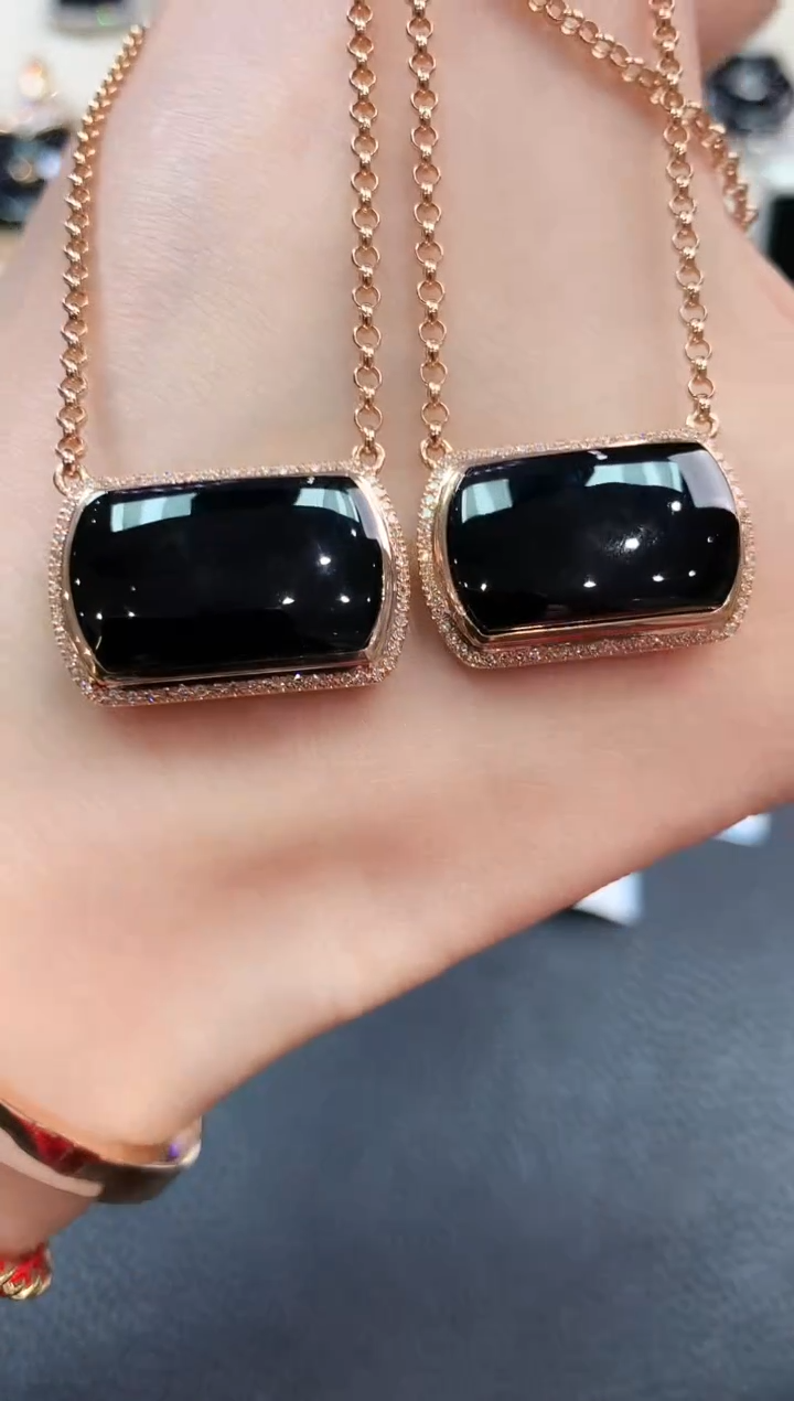 【闪购商品】翡翠套链18K金镶嵌n60    多样性一件发货