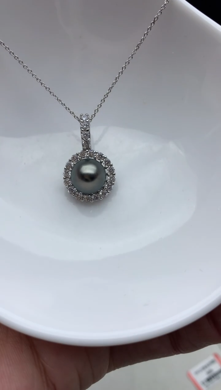 未镶嵌ff海水珍珠大溪地吊坠(赠链）