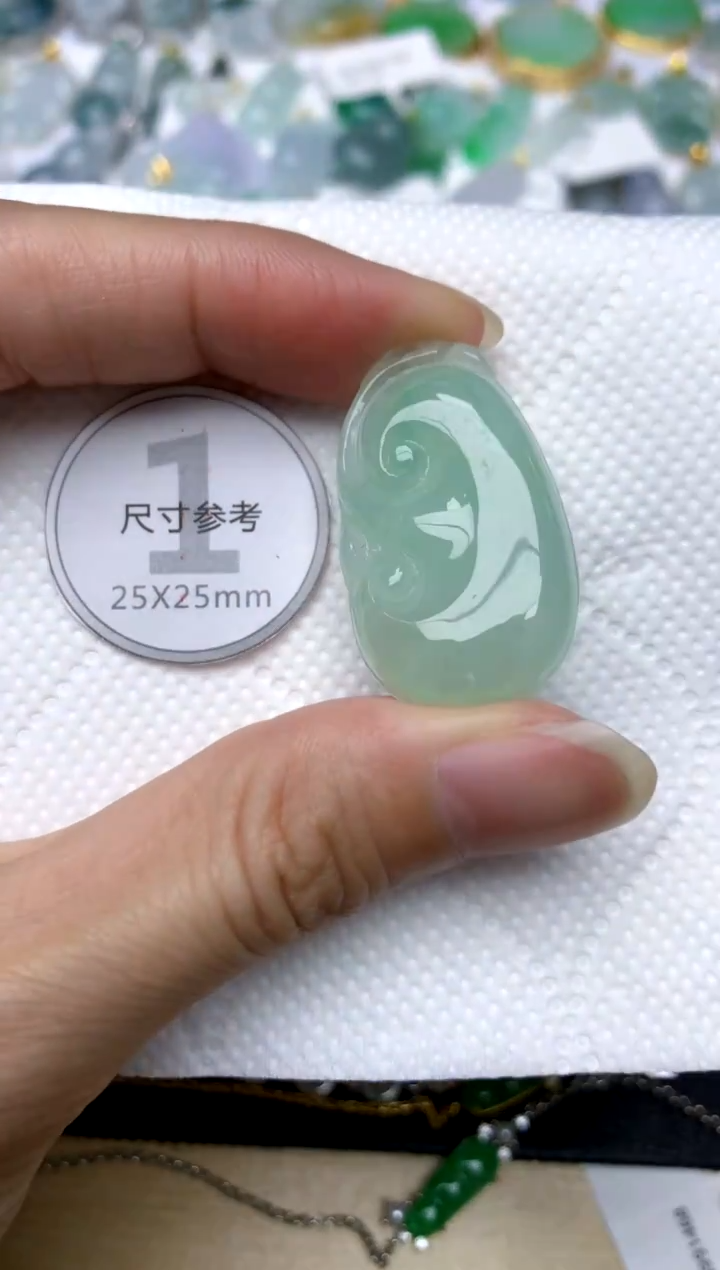 颈饰未镶嵌翡翠天然A货翡翠