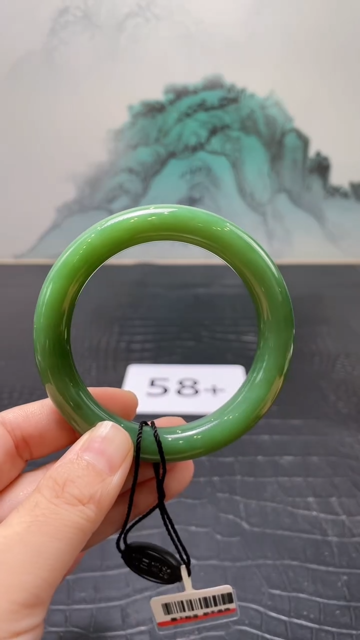 未镶嵌手镯和田玉（碧玉）梵*匠58+