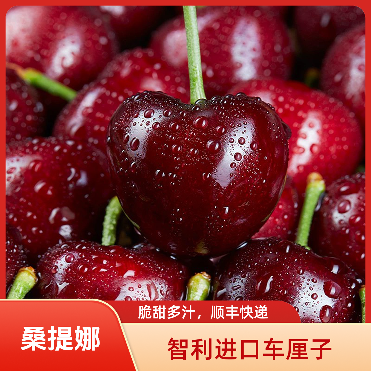 【顺丰空运】智利桑提娜400g-5斤车厘子水果J-JJJJ内附果径卡