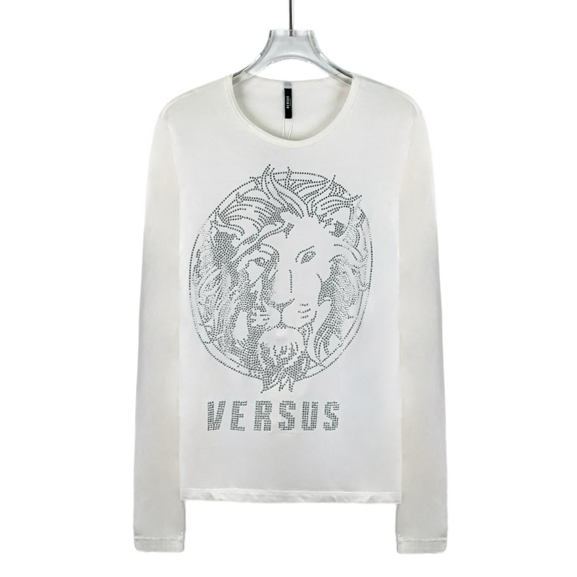 95新 VERSACE/范思哲 hw0657 白色圆领长袖上衣