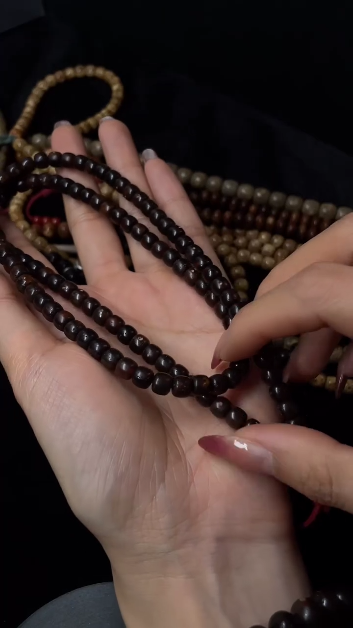 【闪购商品】星月菩提吊坠精工级赤金桶珠7*6长串