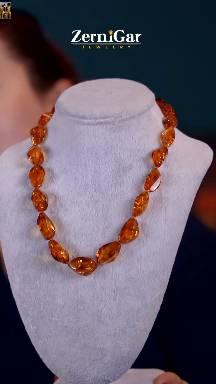 【闪购商品】琥珀颈饰未镶嵌天然琥珀项链