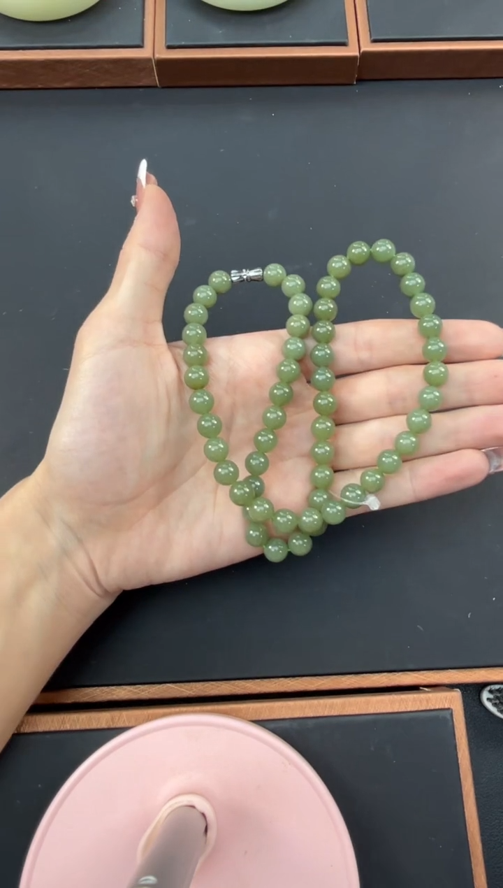 【闪购商品】和田玉项链未镶嵌若羌微色差卡8妈妈链