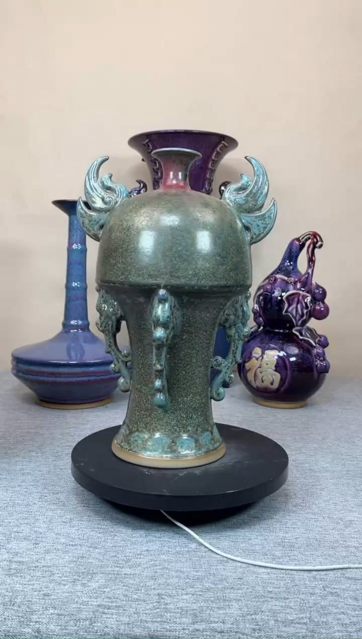 摆件陶神垕钧瓷收藏工艺品