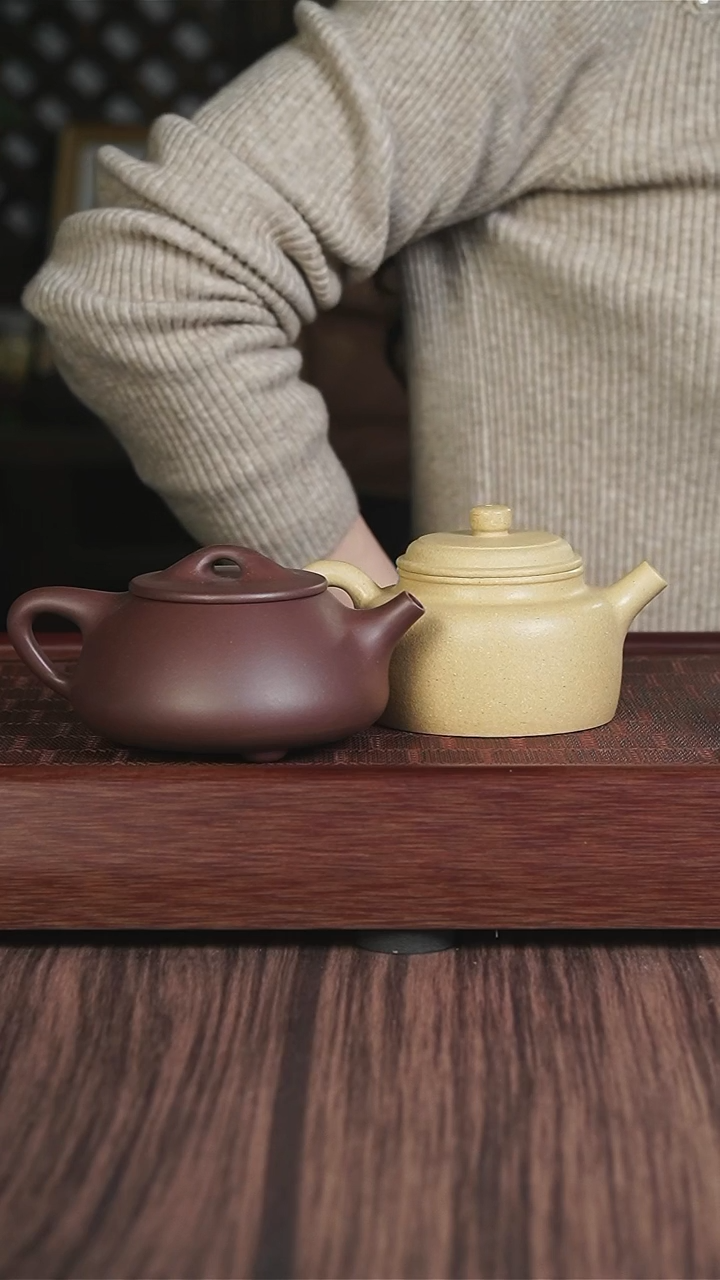 【闪购商品】紫砂茶壶本绿  德钟+lxc  紫泥 景舟石瓢