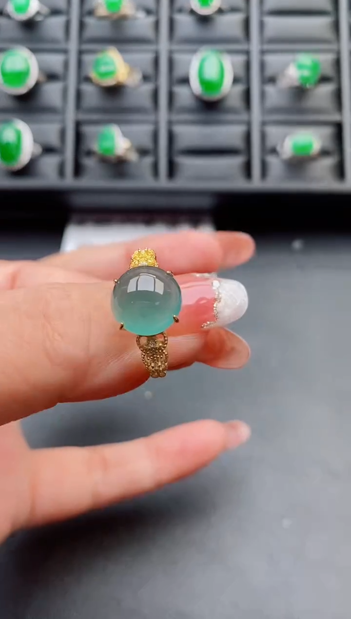 【闪购商品】翡翠戒指银S925镶嵌5080850