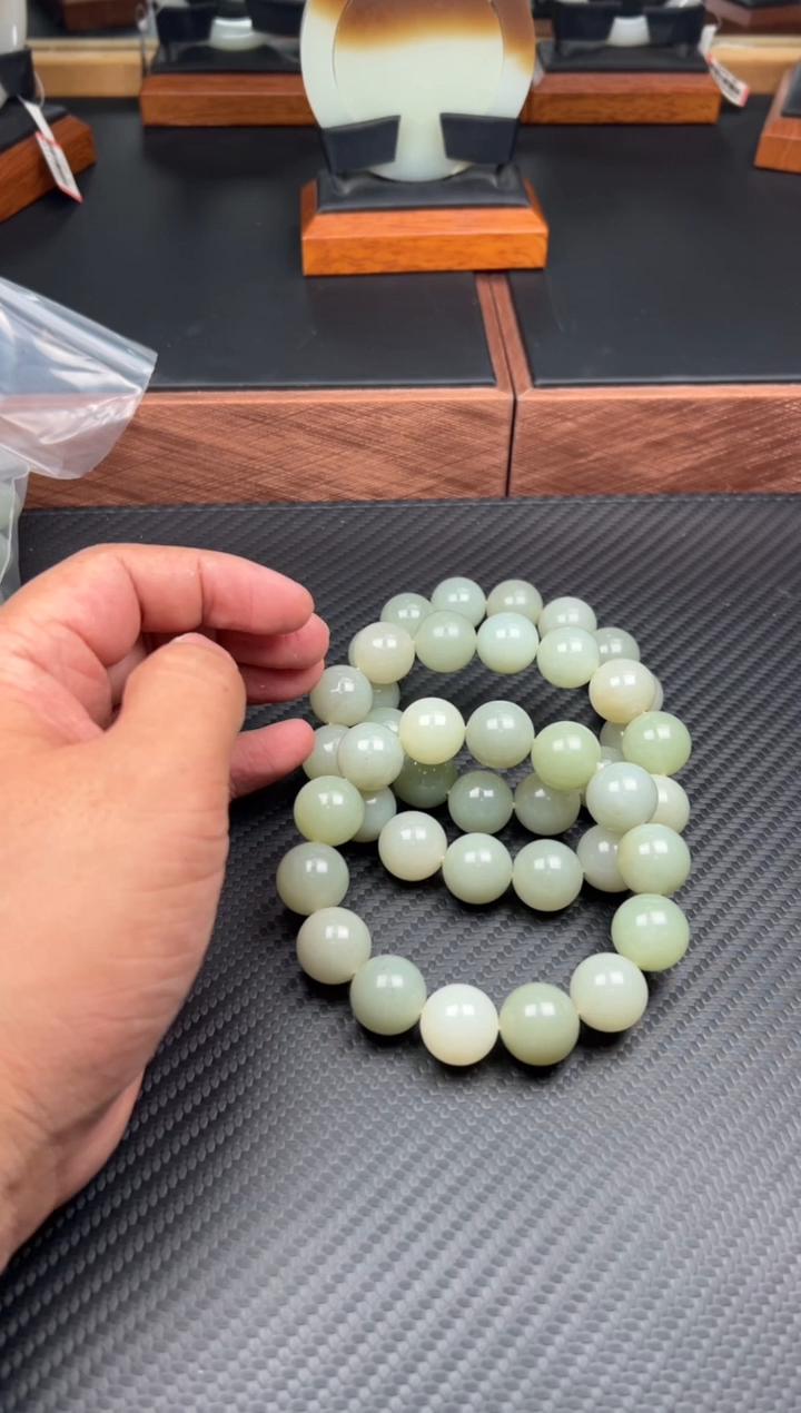 手串未镶嵌和田玉且末微色差近矿卡14MKm多样性发货拍一发一