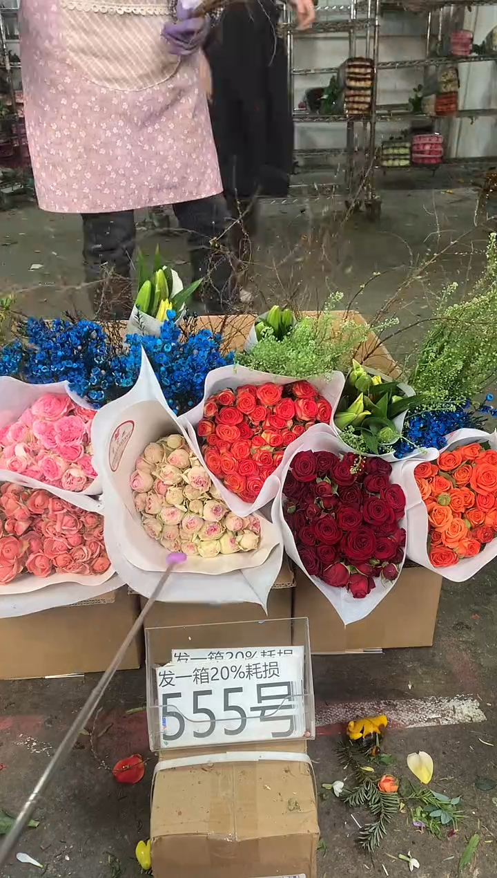 555号♥中通不指定随机颜色含20%耗损发一箱鲜花