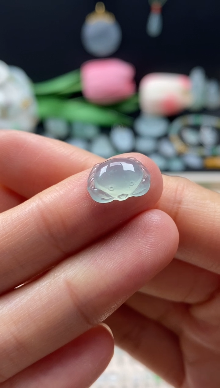 【闪购商品】翡翠未镶嵌颈饰翡翠晴底螃蟹