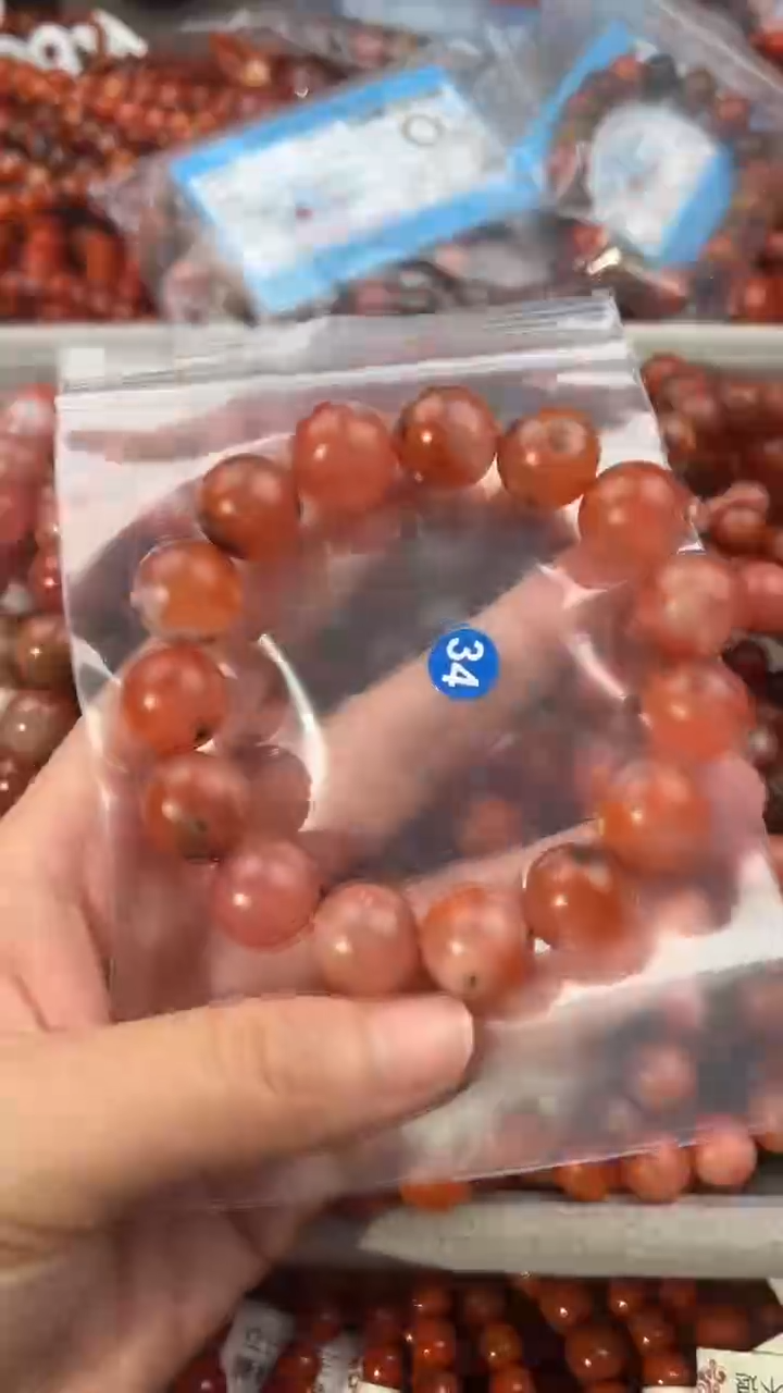 南红玛瑙手串未镶嵌14+