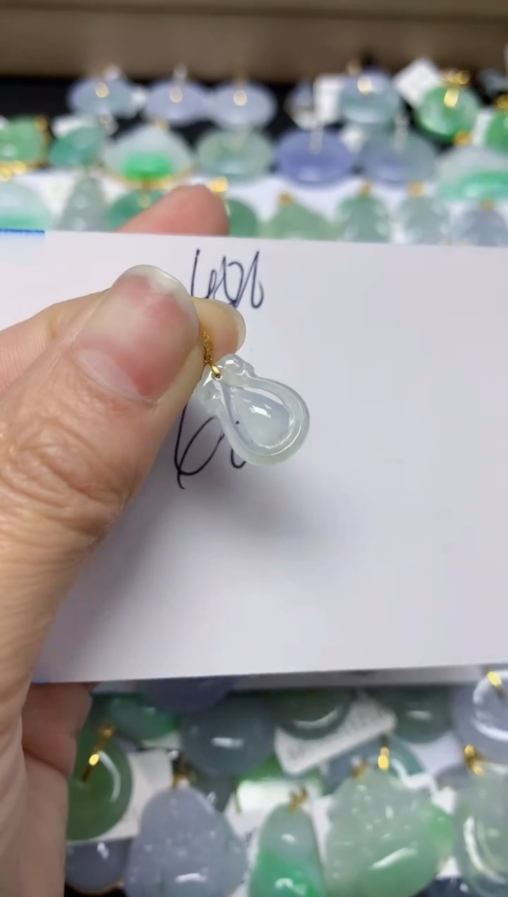 【闪购商品】翡翠颈饰18K金镶嵌 天然翡翠A货