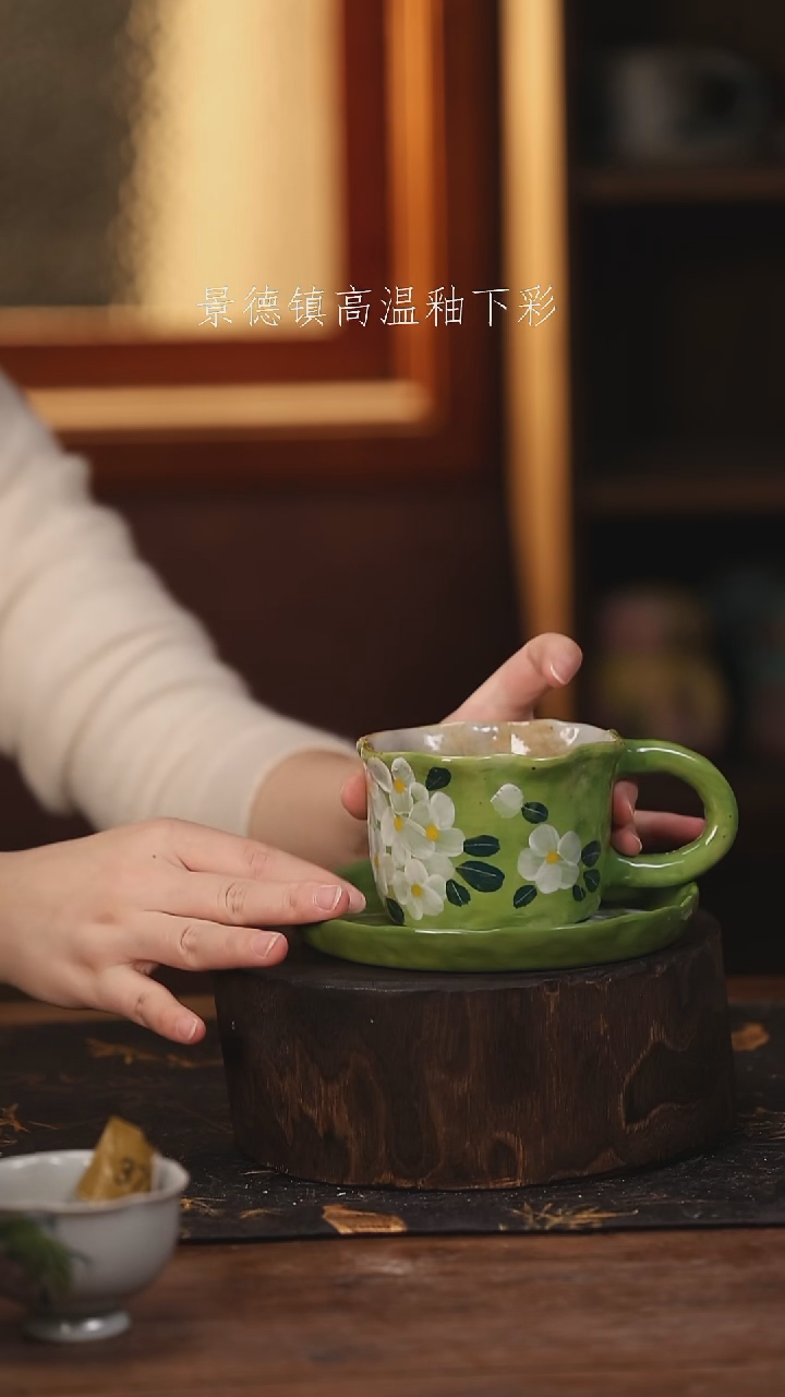 陶瓷景德镇高温釉下手绘陶瓷@L004@
