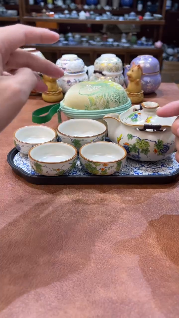 真的很便宜会开片的旅行茶具