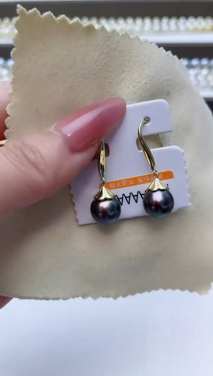 【闪购商品】海水珍珠耳饰银S925镶嵌A106